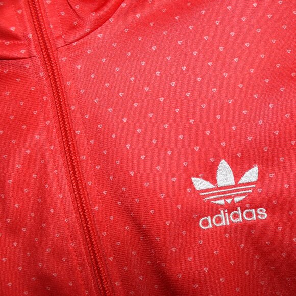 3/$118❤️mint Adidas Women's Firebird Graphic Track Jacket Hi-Res Orange/White - Picture 6 of 11